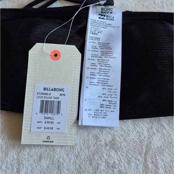 billabong Women's bikini Love Bound Top Tank Color BPB Size SMALL - Picture 6 of 6